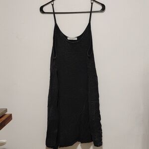 Project Social T | Black Sleeveless Grunge Acid-Wash Mini Dress | Juniors M